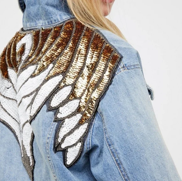 Free People Glam Denim Jacket
